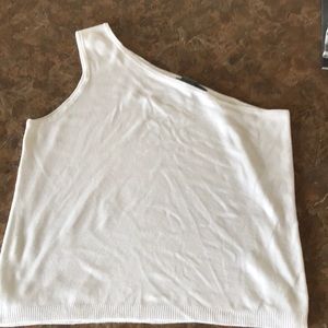 One shoulder sweater crop top